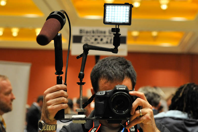 Illustration for article titled The Mutant Camcorder Rigs That Stormed CES